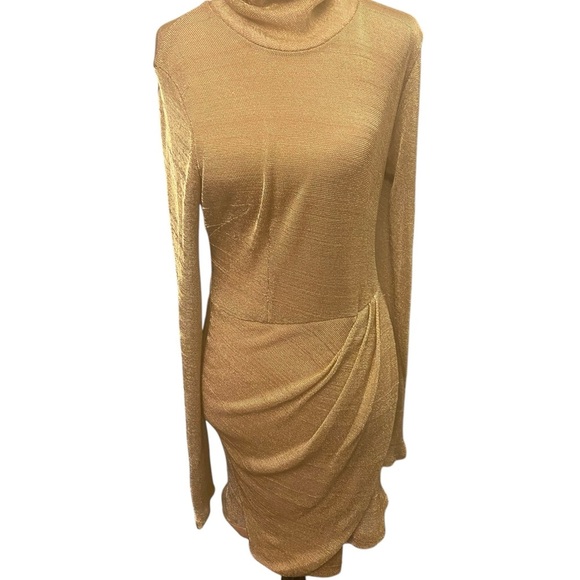 Free People by Revolve Mercury Bodycon Mini gold dress - Picture 4 of 11